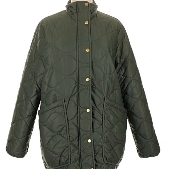 Quince Featherless Quilted Long Jacket - size large - Picture 3 of 3